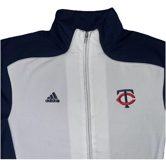 Minnesota Twins Boys Track Jacket Size Medium 10/12 Embroidered Full Zip Adidas - Picture 1 of 8